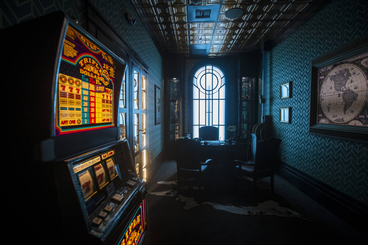 The manager’s office at the John Wick Experience at Area15 on Thursday, March 13, 2025, ...
