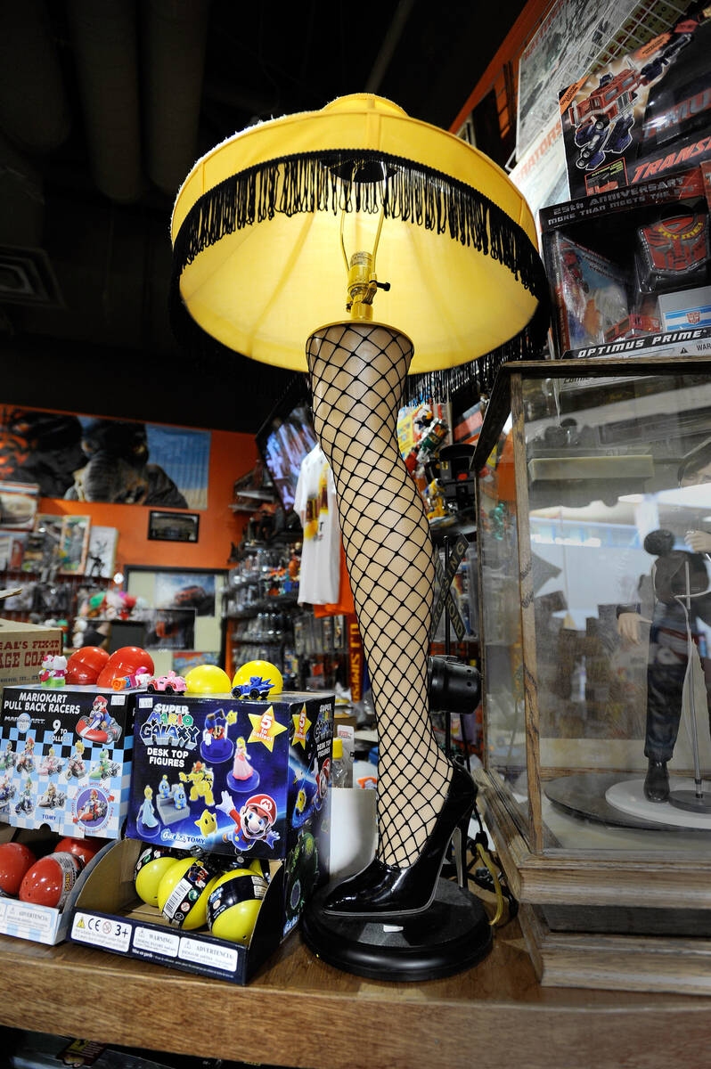 A ‘Christmas Story’ leg lamp on display at the Toy Shack at the Neonopolis on Fremo ...