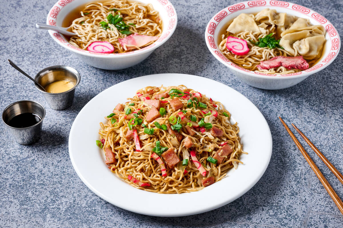 Fried noodles, saimin and won ton soup from Zippy’s, which is opening a second location i ...