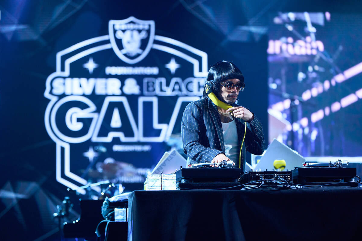 Anderson .Paak/DJ Pee .Wee is shown at the inaugural Raiders Foundation Silver & Black Gal ...