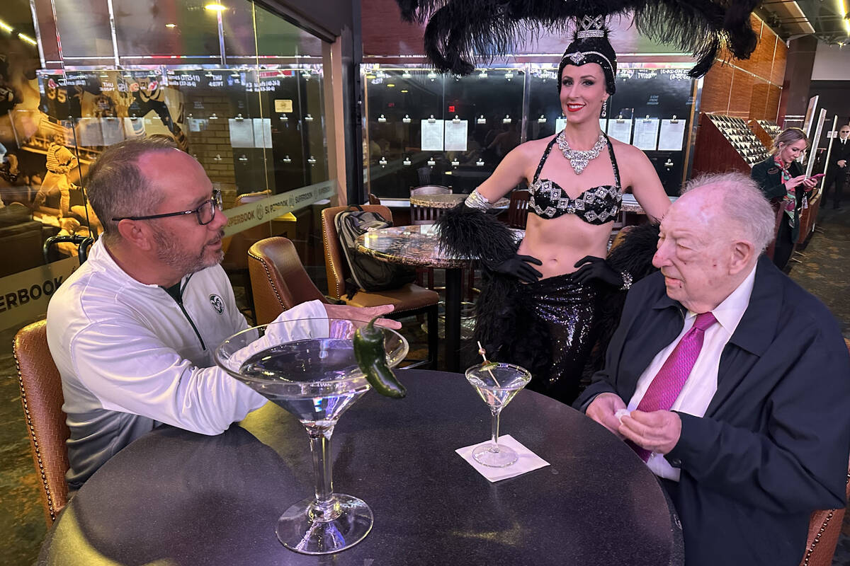 Ex-Westgate SuperBook Vice President Jay Kornegay, showgirl Brit Dunn and Former Las Vegas Mayo ...