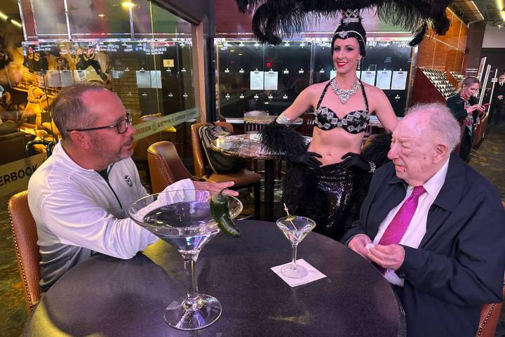 Ex-Westgate SuperBook Vice President Jay Kornegay, showgirl Brit Dunn and Former Las Vegas Mayo ...