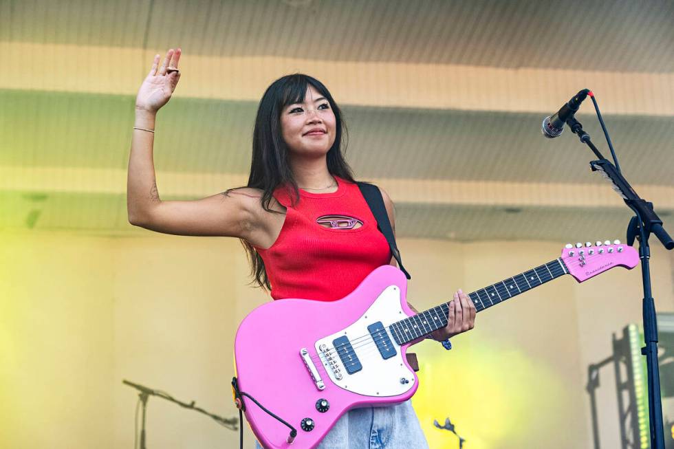 Beabadoobee performs on day two of the Lollapalooza Music Festival on Friday, Aug. 4, 2023, at ...