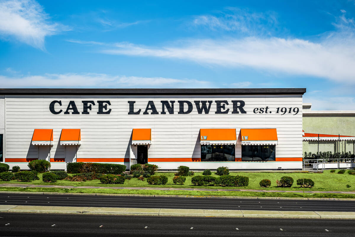 The southern elevation of Cafe Landwer, the new Israeli and Mediterranean restaurant as of spri ...