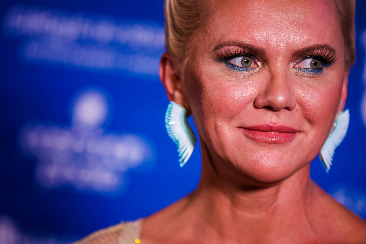 Galyna Saltkobska of “McBee Dynasty” poses on the blue carpet at the One Night fo ...