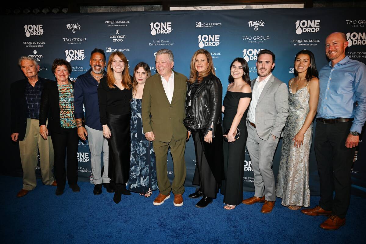 William Shatner (C) and his family arrive at One Drop Foundation’s “One Night for O ...