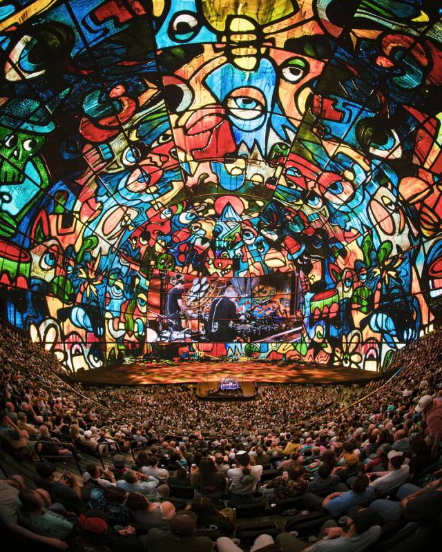 A scene from Dead & Company is shown in “Dead Forever” at Sphere on Thursday, ...