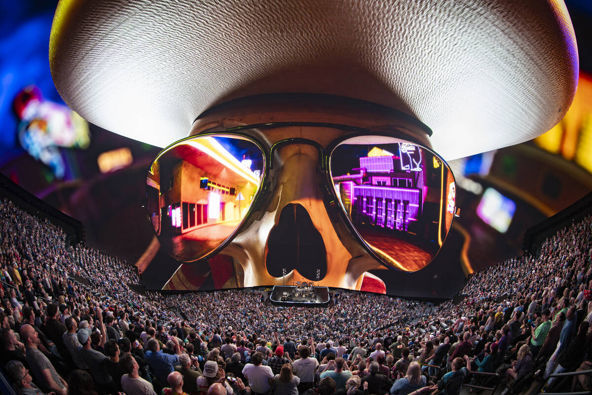 A scene from Dead & Company is shown in “Dead Forever” at Sphere on Thursday, ...