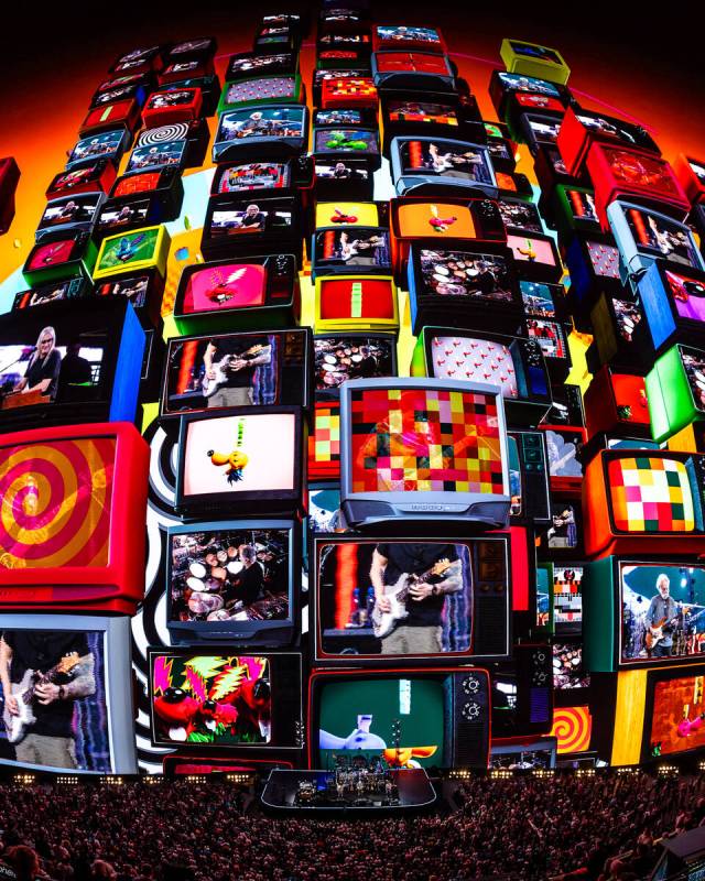 A scene from Dead & Company is shown in “Dead Forever” at Sphere on Thursday, ...