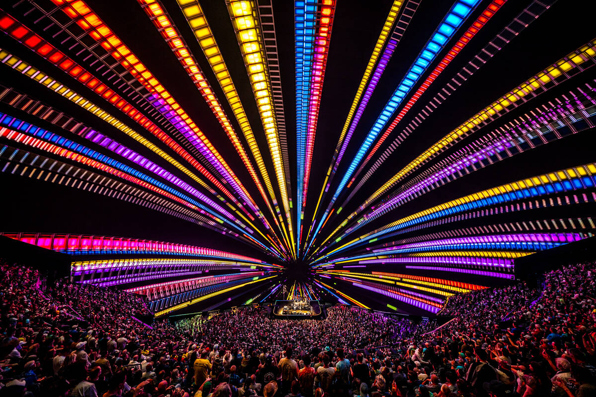 A scene from Dead & Company is shown in “Dead Forever” at Sphere on Thursday, ...