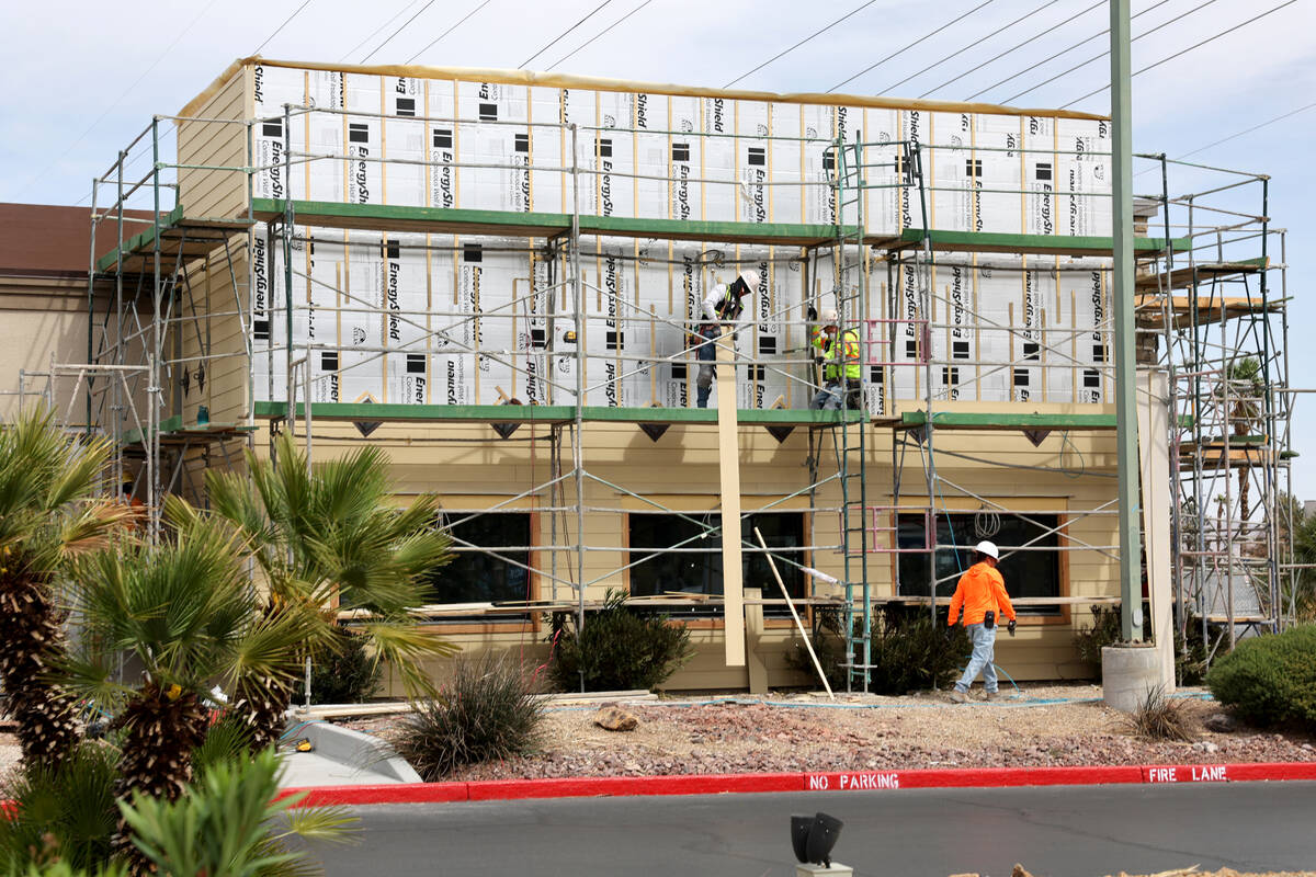 Work continues on a LongHorn Steakhouse at 699 N. Stephanie St. in Henderson Monday, March 31, ...