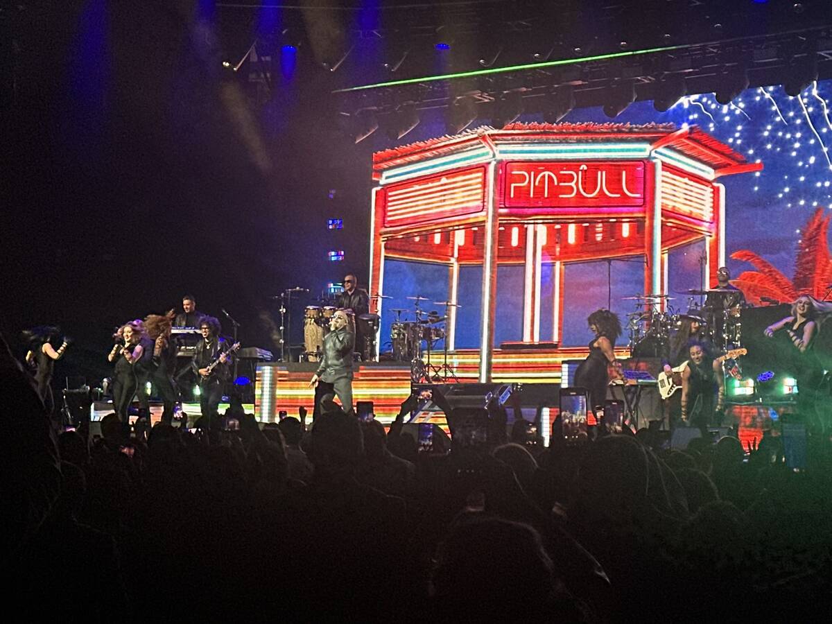 Recording star and frequent Las Vegas Strip headliner Pitbull is shown at Wynn Las Vegas’ ...