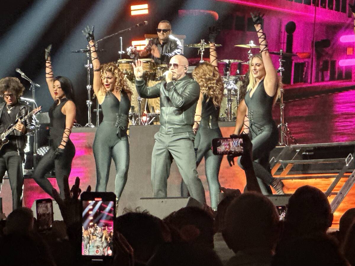 Recording star and frequent Las Vegas Strip headliner Pitbull is shown at Wynn Las Vegas’ ...