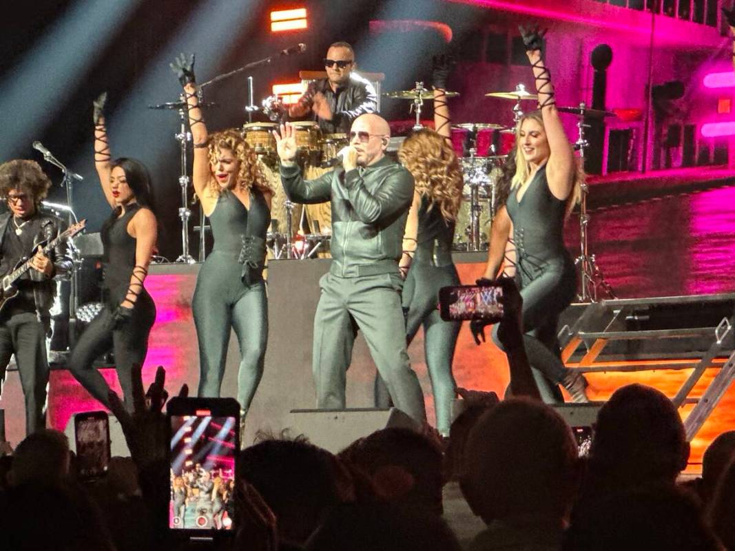 Recording star and frequent Las Vegas Strip headliner Pitbull is shown at Wynn Las Vegas’ ...