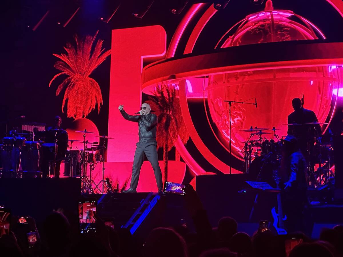 Recording star and frequent Las Vegas Strip headliner Pitbull is shown at Wynn Las Vegas’ ...