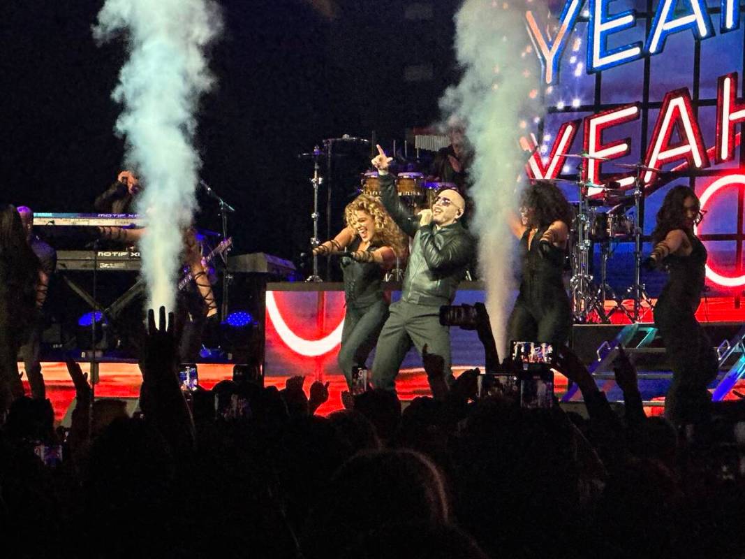 Recording star and frequent Las Vegas Strip headliner Pitbull is shown at Wynn Las Vegas’ ...