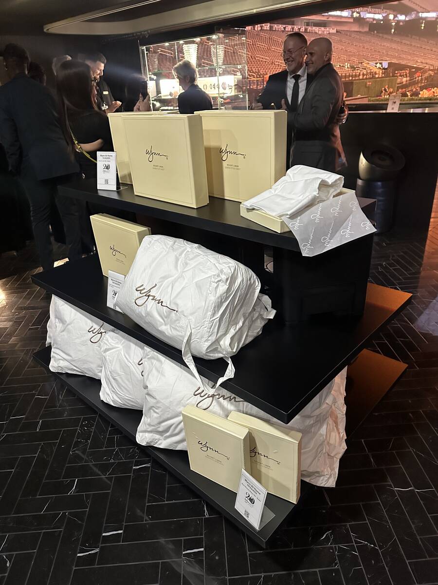 A scene at Wynn Las Vegas’ 20th anniversary celebration at Allegiant Stadium on Wednesday ...