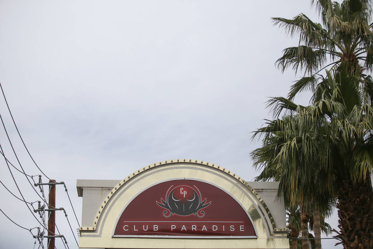 Club Paradise, located near the intersection of Harmon Avenue and Paradise Road in Las Vegas, i ...