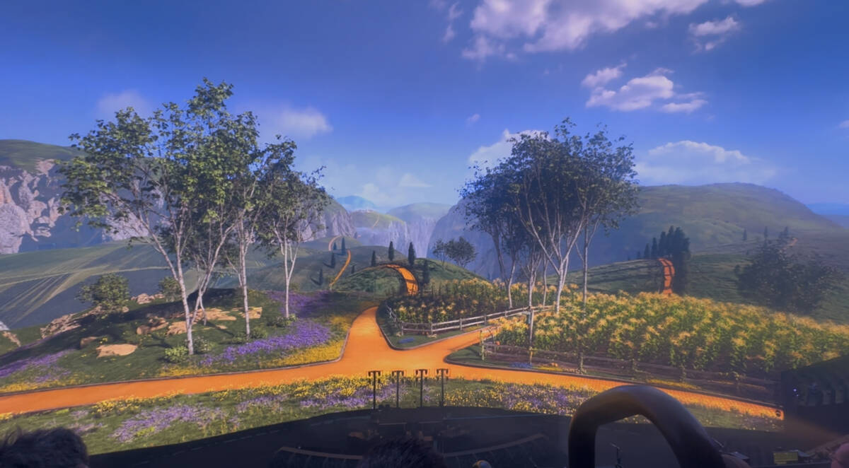 A scene from “The Wizard of Oz at Sphere” is shown on Tuesday, April 9, 2025. (John ...