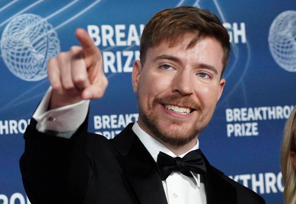 Jimmy Donaldson, who goes by the online alias MrBeast, arrives at the 11th Breakthrough Prize C ...