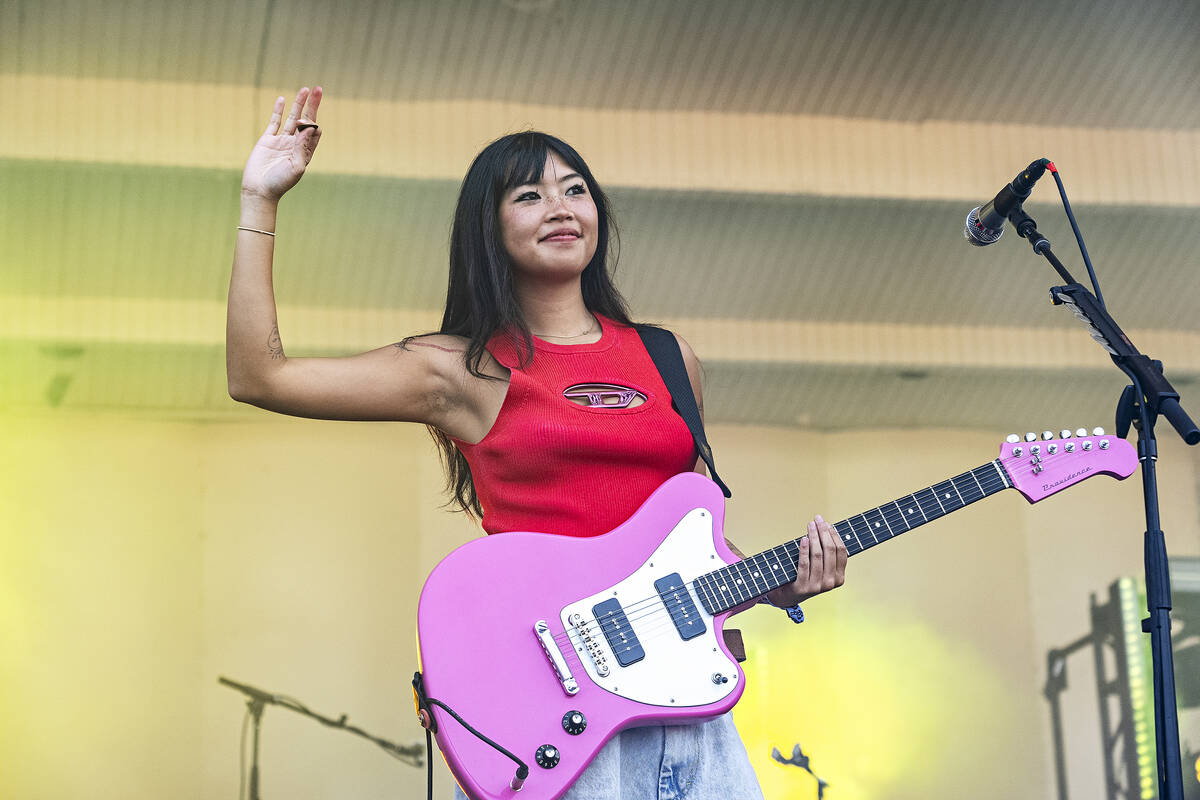 Beabadoobee performs on day two of the Lollapalooza Music Festival on Friday, Aug. 4, 2023, at ...