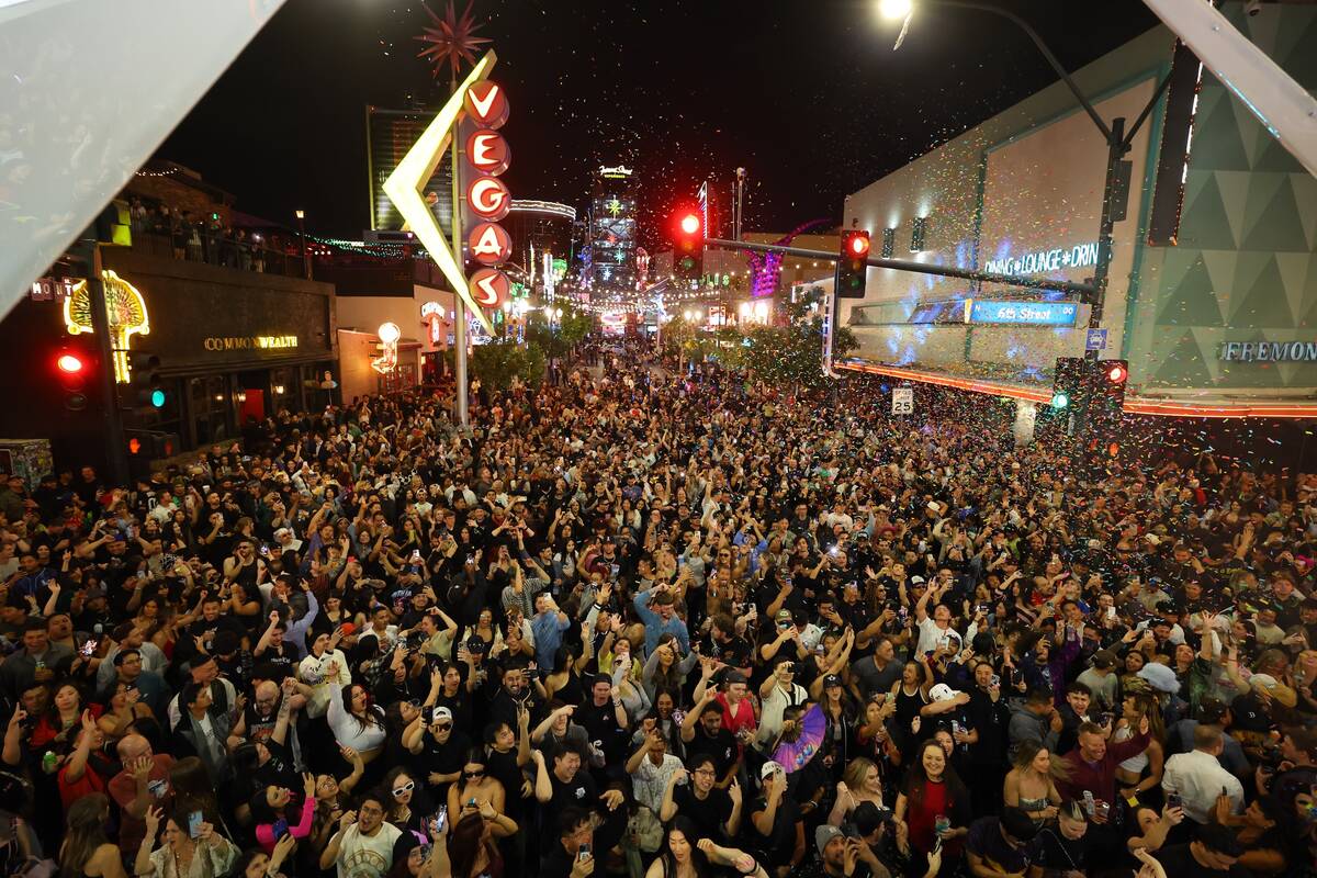 DJ Gryffin plays the first “Feed The Block” free concert at the Fremont East Entertainment ...