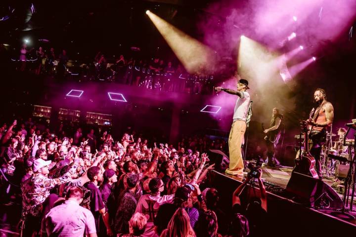 Machine Gun Kelly performs at LiV Nightclub at Fontainebleau during “Wrestlemania After H ...