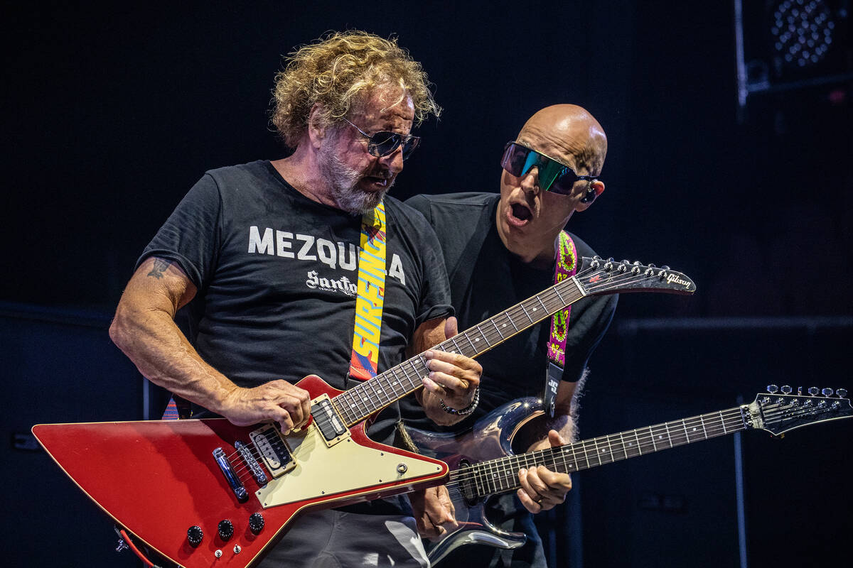 Sammy Hagar rocks with Joe Satriani during last summer’s "Best of All Worlds" t ...