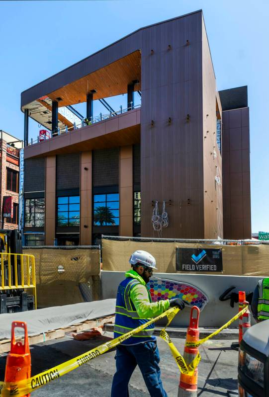 Construction of new restaurant and nightlife venue Bottled Blonde Las Vegas continues adjacent ...