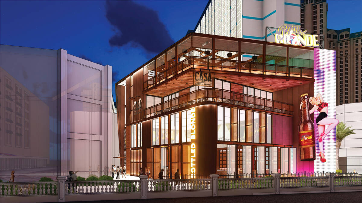 An artist’s rendering of Bottle Blonde, a restaurant and nightlife venue planned for the ...