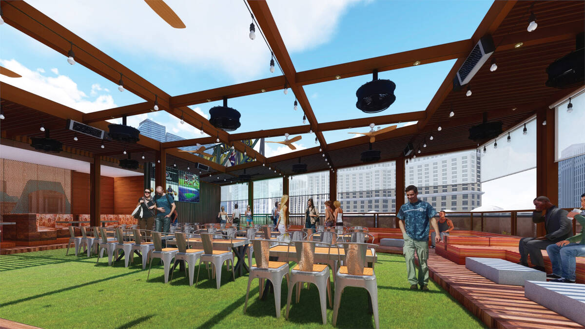 An artist’s rendering of Bottle Blonde, a restaurant and nightlife venue planned for the ...