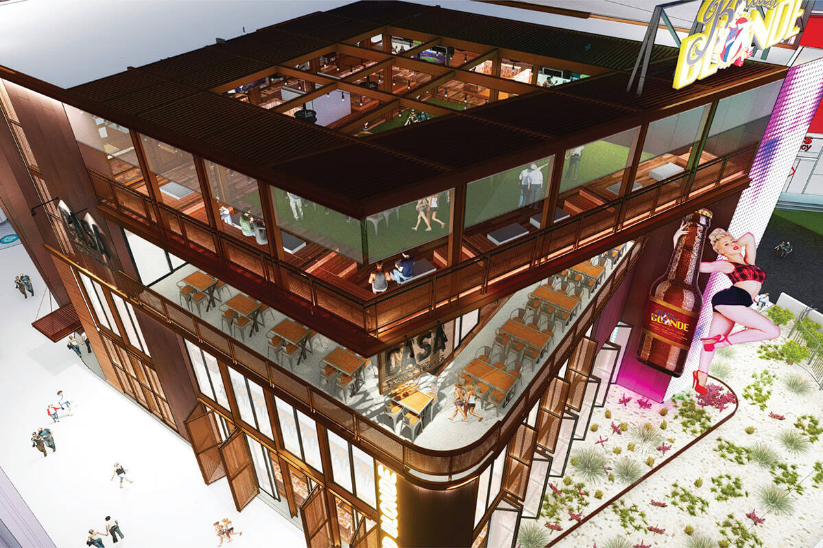 An artist’s rendering of Bottle Blonde, a restaurant and nightlife venue planned for the ...