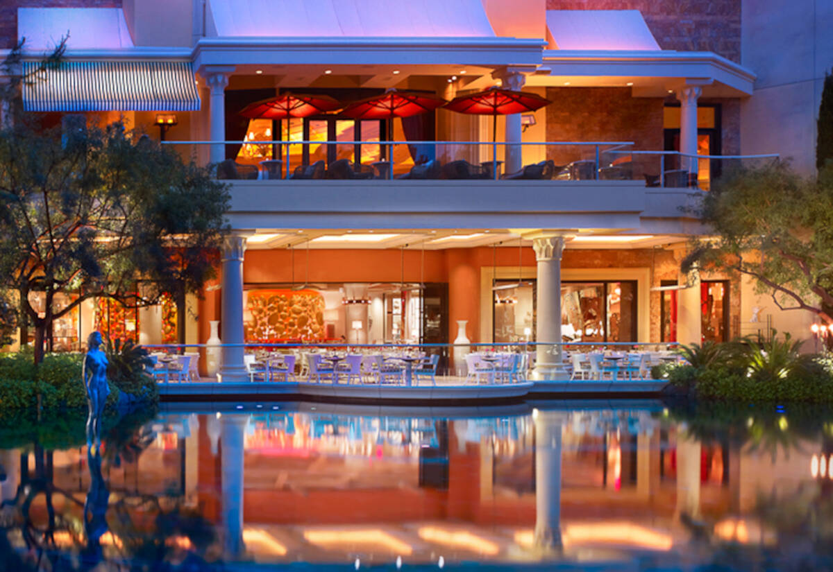 The exterior of Lakeside restaurant, which opened in 2010 on the Lake of Dreams at Wynn Las Veg ...