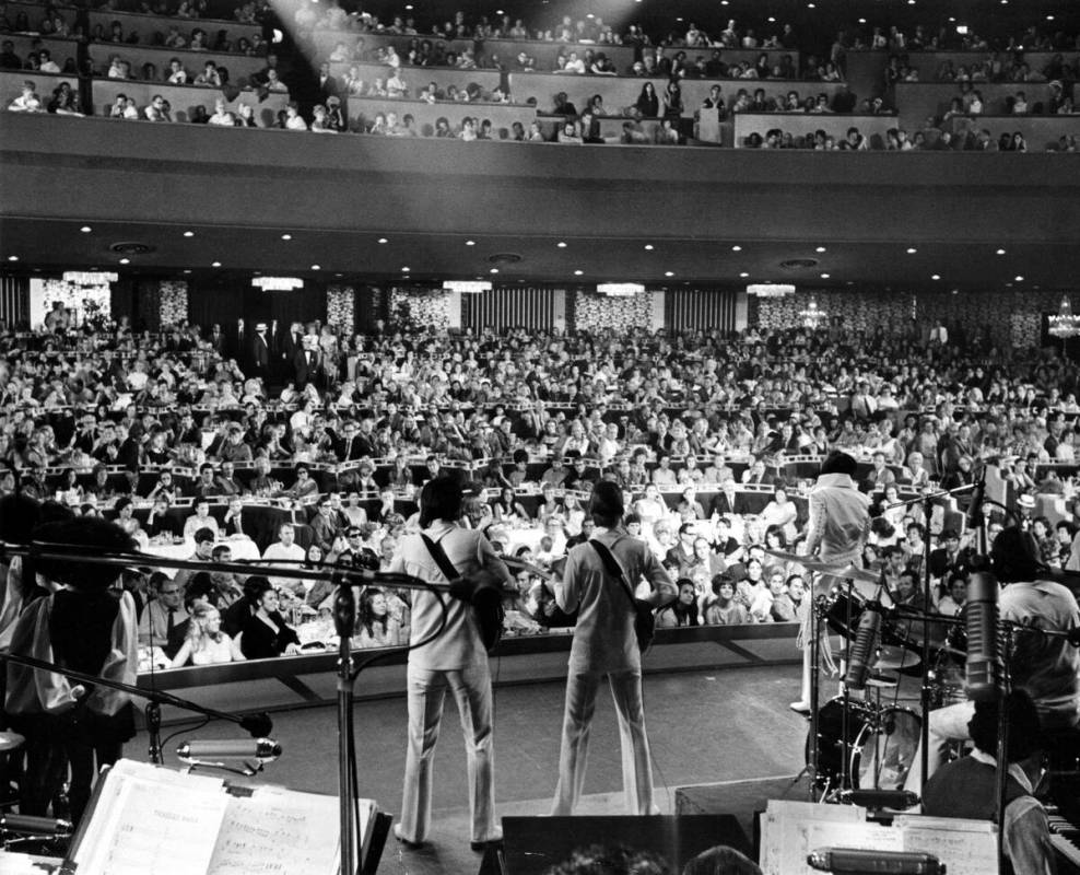 Elvis is shown at the Las Vegas Hilton in this undated photo. (Westgate Las Vegas)