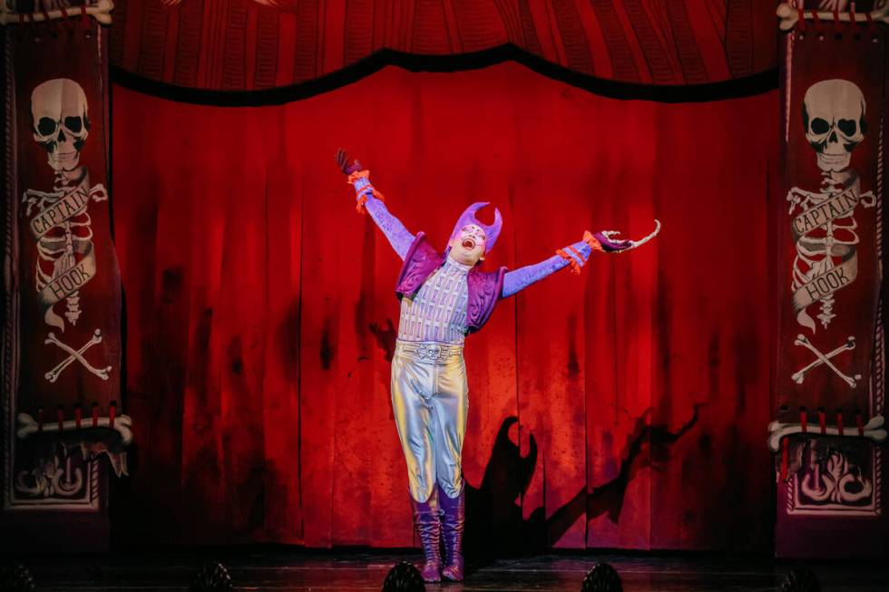 Captain Hook dances during a dress rehearsal for “Peter Pan” at the Smith Center ...