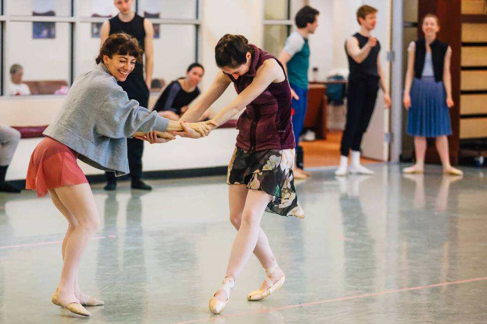 Dancers rehearse “Peter Pan” at the Nevada Ballet studio Friday, March 14, 2025, ...
