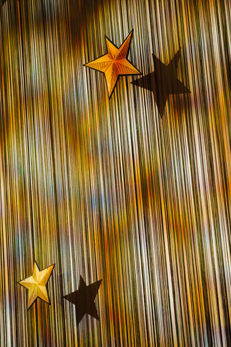 Stars on the stage curtain for “Peter Pan” decorate the set at the Smith Center for the Per ...