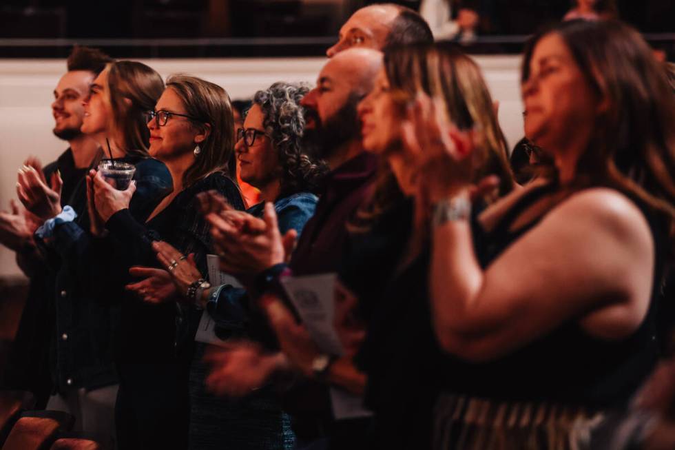 The crowd claps during opening night of “Peter Pan” at Smith Center for the Performing Arts ...