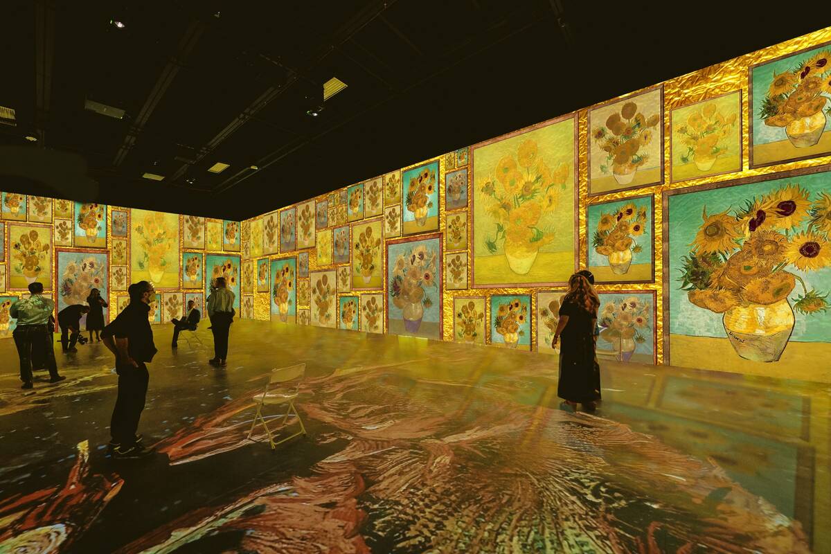 “Sunflowers” are shown are shown in a scene from “The New Immersive Van Gogh: The ...
