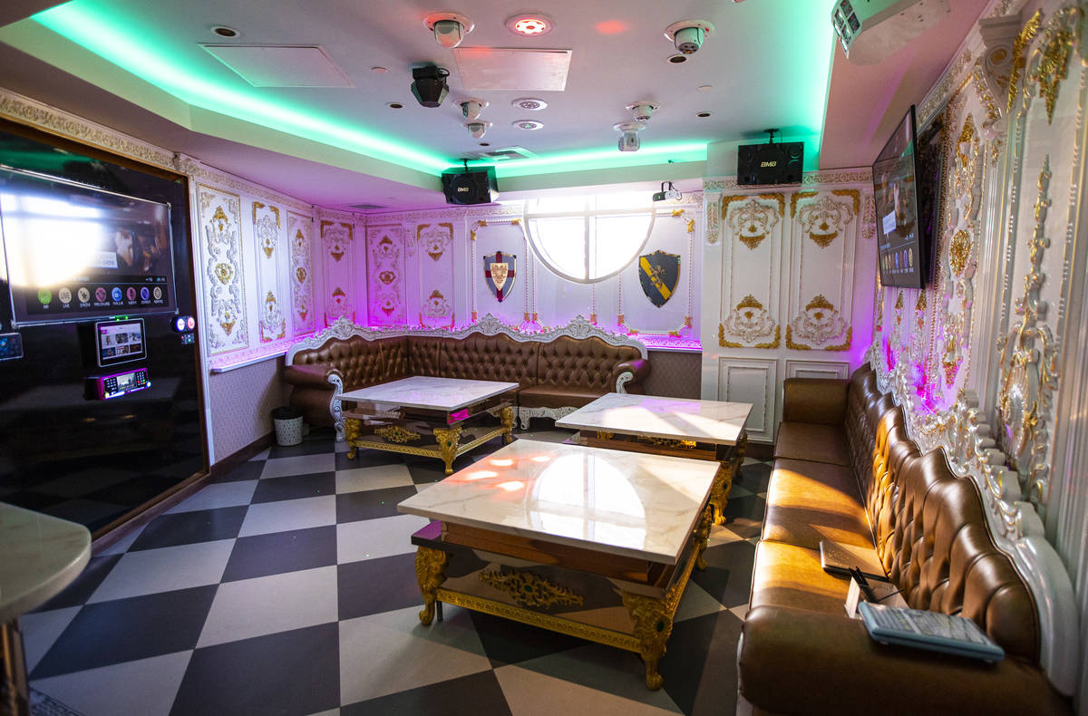 A room at Kamu Karaoke at the Grand Canal Shoppes at The Venetian in Las Vegas on Thursday, Jul ...