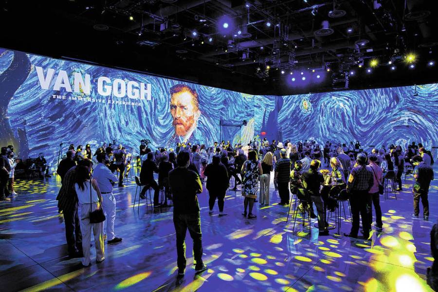 "Van Gogh: The Immersive Experience" is showing inside The Portal, Area15’s 360-degree, proje ...