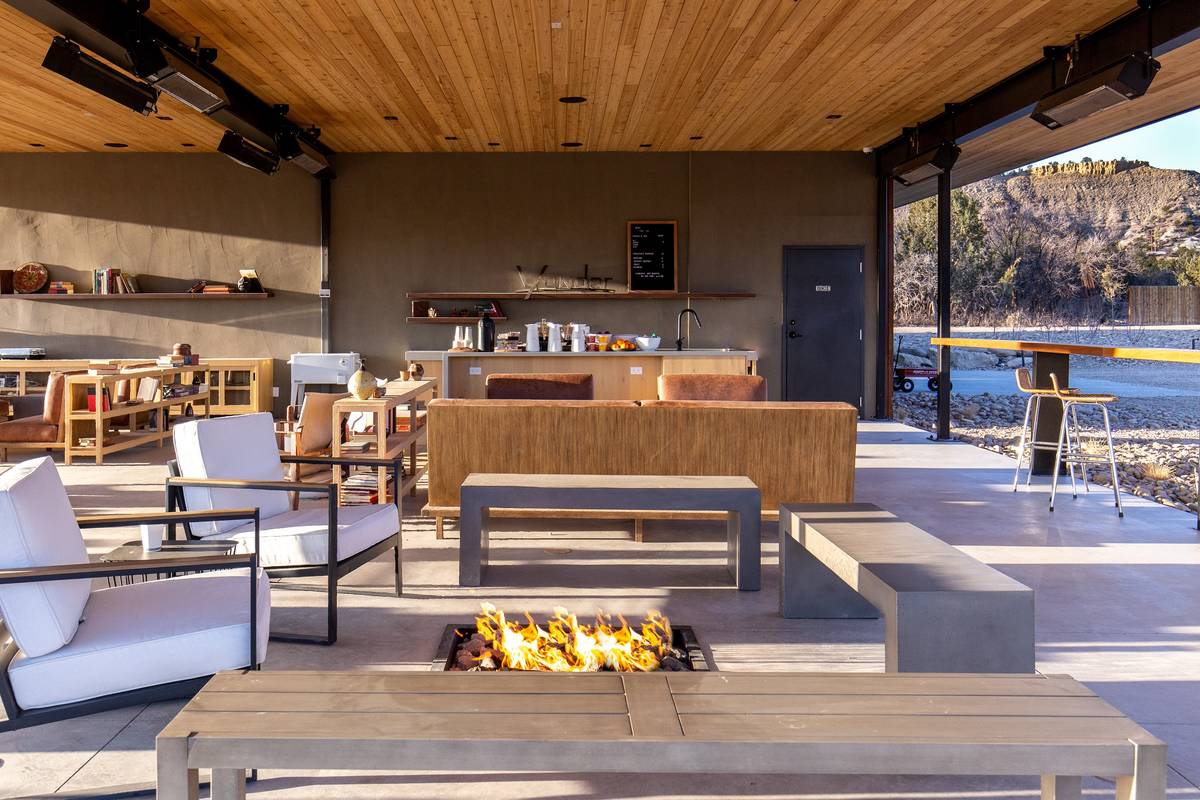 The open-air gathering area at the Lodge. (Aleks Danielle Butman)