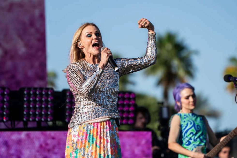 Belinda Carlisle of The Go-Go's performs during the first weekend of the Coachella Valley Music ...