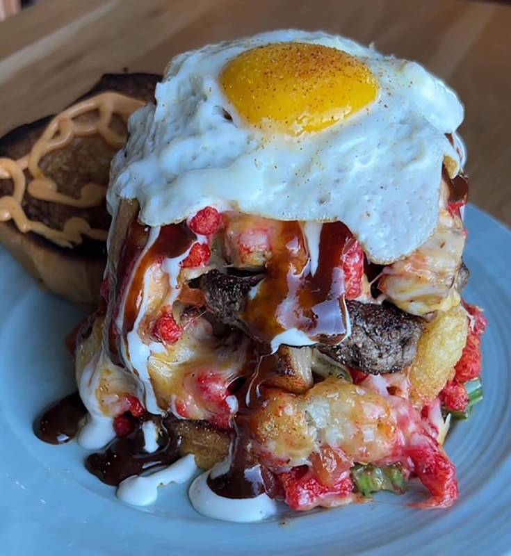 The Hot Beast burger from Truffles N Bacon Cafe (Truffles N Bacon Cafe)