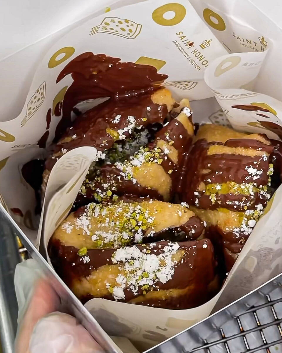 Dubai Chocolate Beignets are available at both Saint Honoré locations. (Saint Honoré)