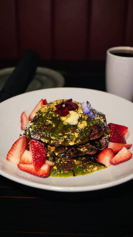 Dubai Chocolate Pancakes are available during bunch at Flanker Kitchen + Sports Bar. (Carver Ro ...