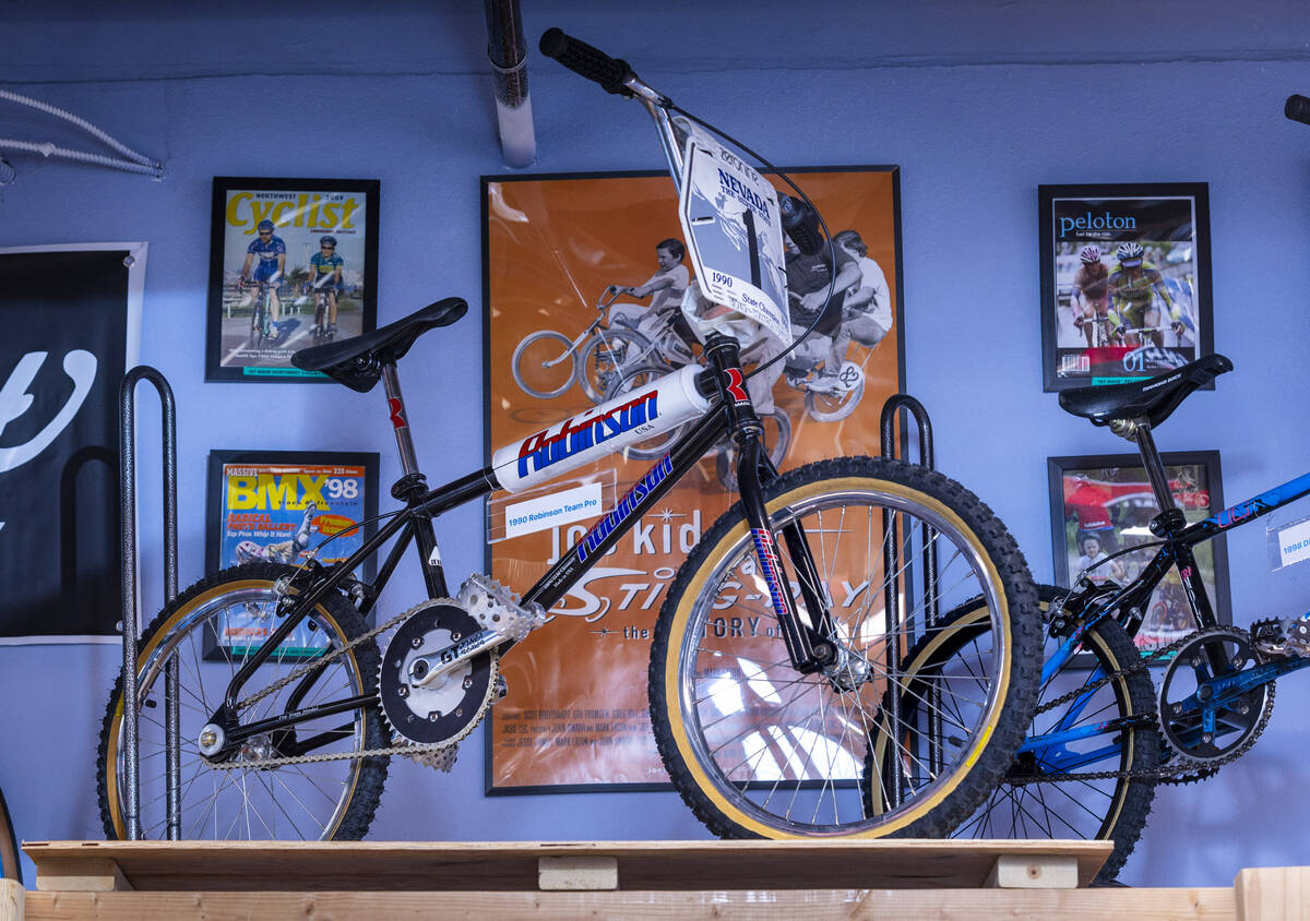 The 1990 Robinson Team Pro bike ridden by owner Mike Skoy of the Vault Bicycle Shop when he was ...