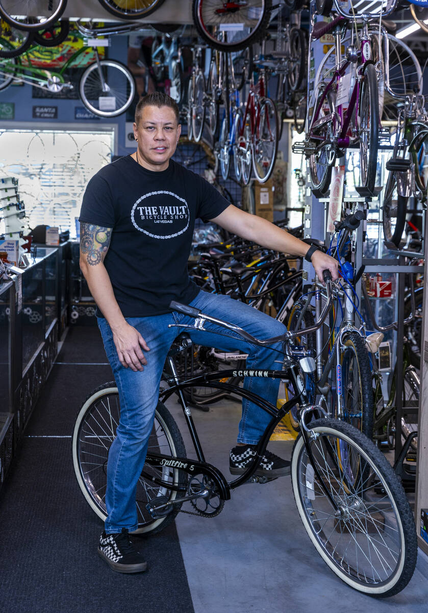 Owner Mike Skoy of the Vault Bicycle Shop in his retail shop also features a “Walk down ...