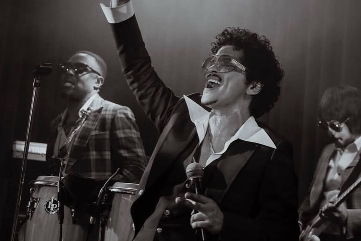 Bruno Mars celebrates the first anniversary of his nightspot The Pinky Ring at Bellagio on the ...