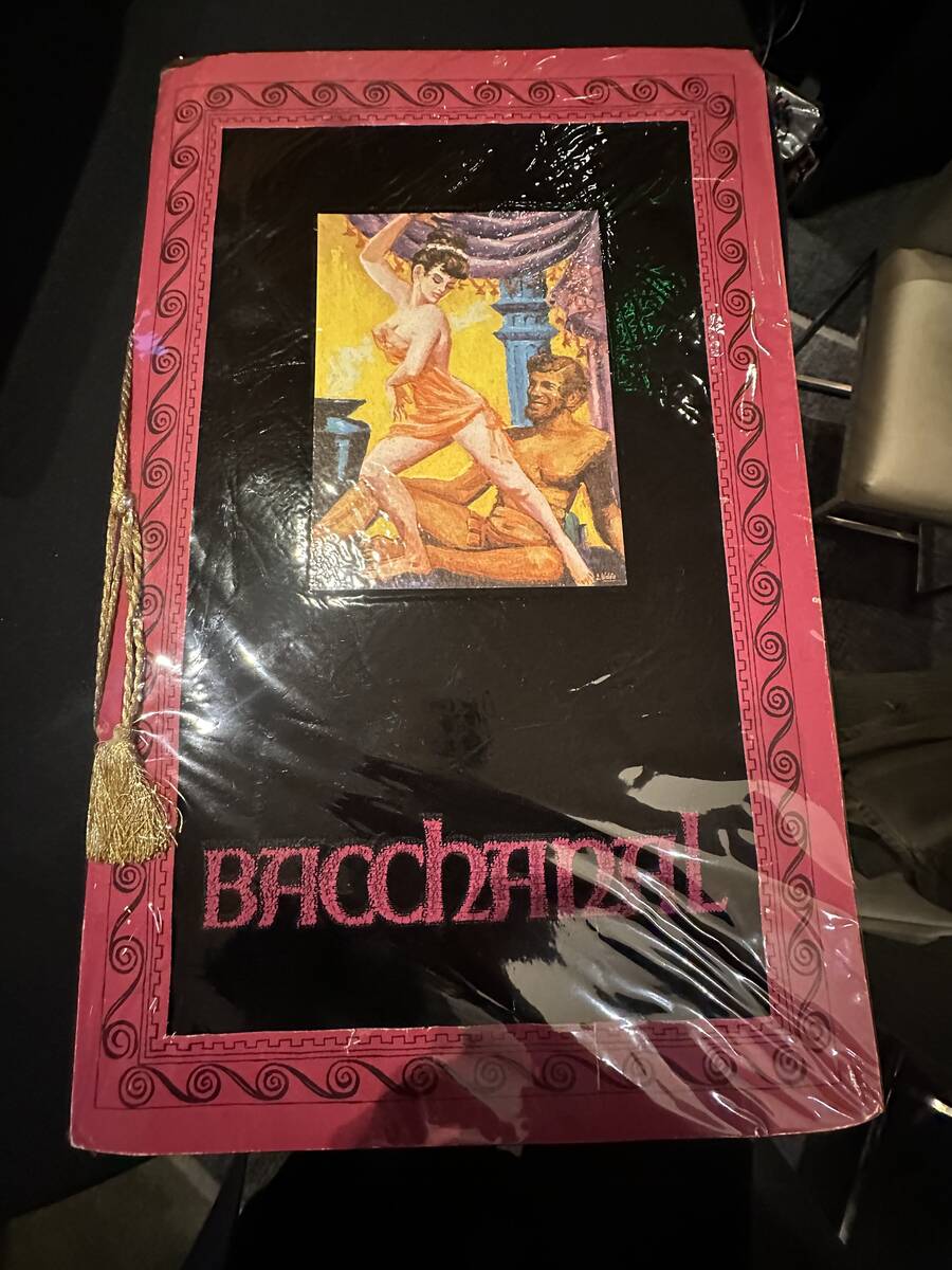 An original Bacchanal menu is shown on Sunday, April 27, as part of the annual Duck Duck Shed d ...